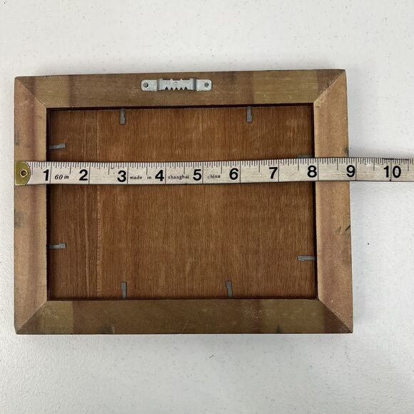 Primitive Folk Art Framed Needle Point Button Picture Flowers Happiness Shared - Picture 6 of 8